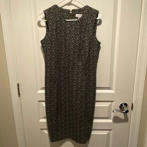 Calvin Klein Black and Gray Dress